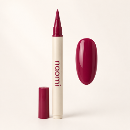 Naomi Nail Pen in Berry with nail swatch