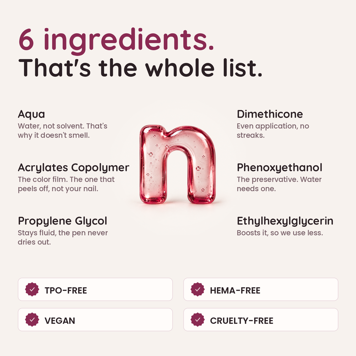 6 ingredients, that's the whole list